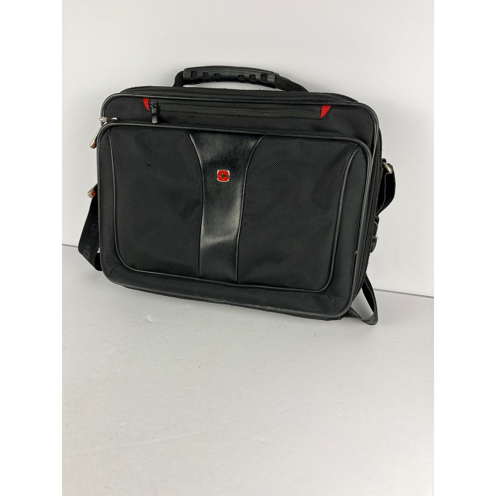 Wenger SwissGear Briefcase Black 15" Laptop Messenger Bag‎ Travel Work